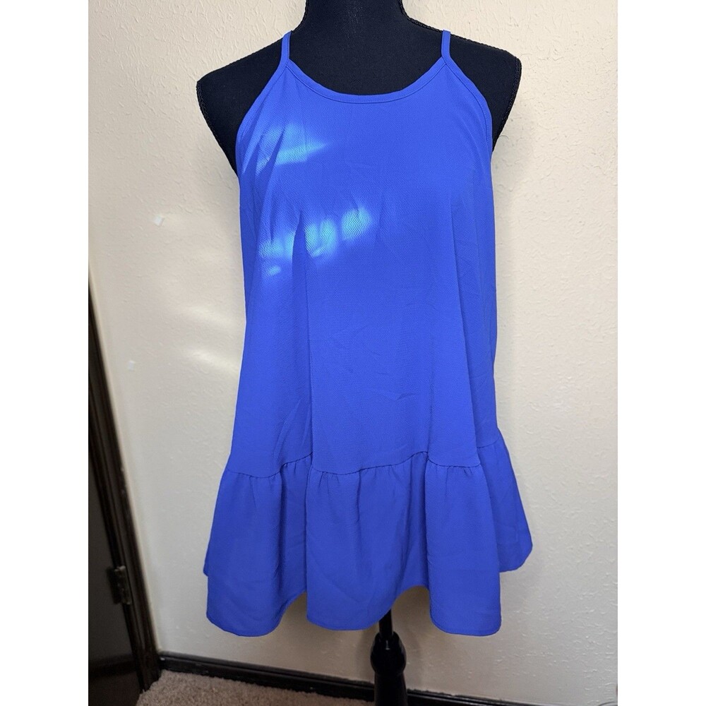 Altard State Women’s Blue Lightweight Flowy Top Bow Back Detail Boho Size M